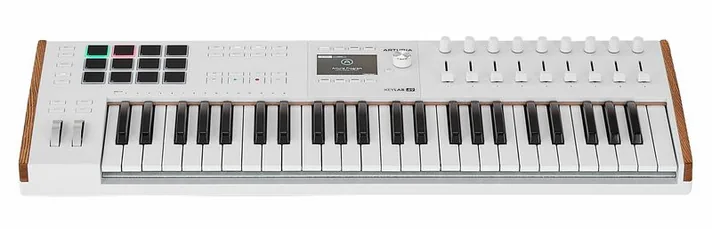 Arturia KeyLab 49 mk3 White, schuin van boven, foto 2