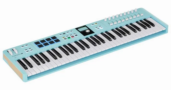 Arturia KeyLab Ess. 61 Mk3 Aquamarine, vooraanzicht, foto 2