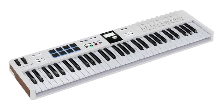 Arturia KeyLab Essential 61 Mk3 White, pads en regelaars, foto 2