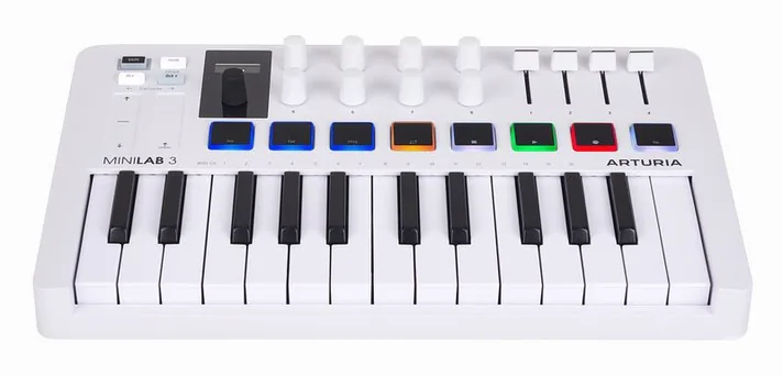 Arturia MiniLab 3 White, achterzijde met aansluitingen, foto 2