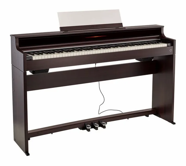 Casio AP-S450BN, achterzijde met aansluitingen, foto 3