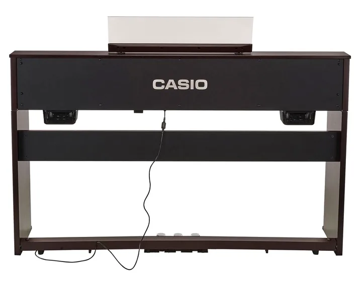 Casio AP-S450BN, achterzijde met aansluitingen, foto 4