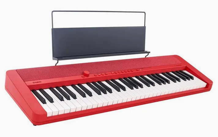 Casio CT-S1RD, achterzijde met aansluitingen, foto 3