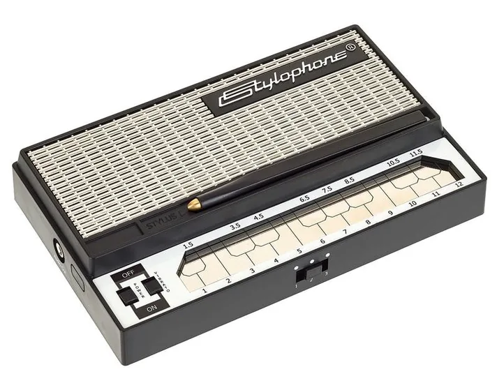 Stylophone S-1 Analog, achterzijde met aansluitingen, foto 3