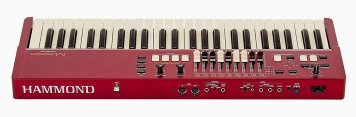 Hammond M-solo Burgundy, drawbars en regelaars, foto 4