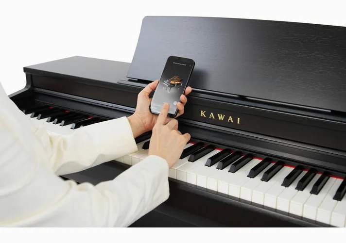 Kawai CN-201 B, schuin van boven, foto 2