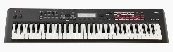 Korg Kross 2-61, regelaars en knoppen, foto 2