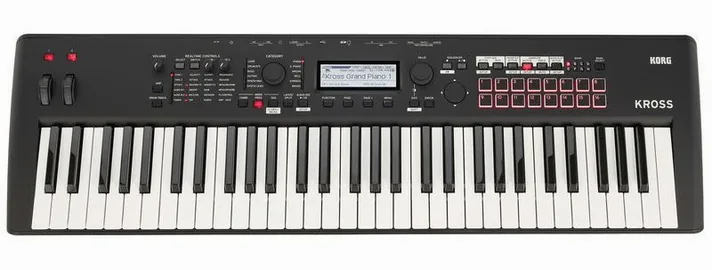 Korg Kross 2-61, achterzijde met aansluitingen, foto 4