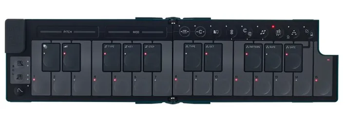 Korg nanoKEY Fold Alpine Green, pads en regelaars, foto 4