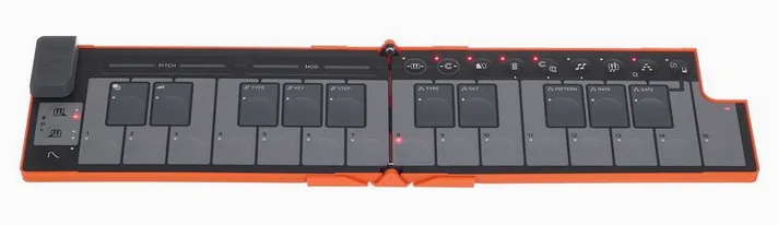 Korg nanoKEY Fold Lava Orange, pads en regelaars, foto 2