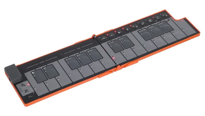Korg nanoKEY Fold Lava Orange, zijaanzicht, foto 3