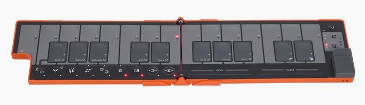 Korg nanoKEY Fold Lava Orange, vooraanzicht, foto 4