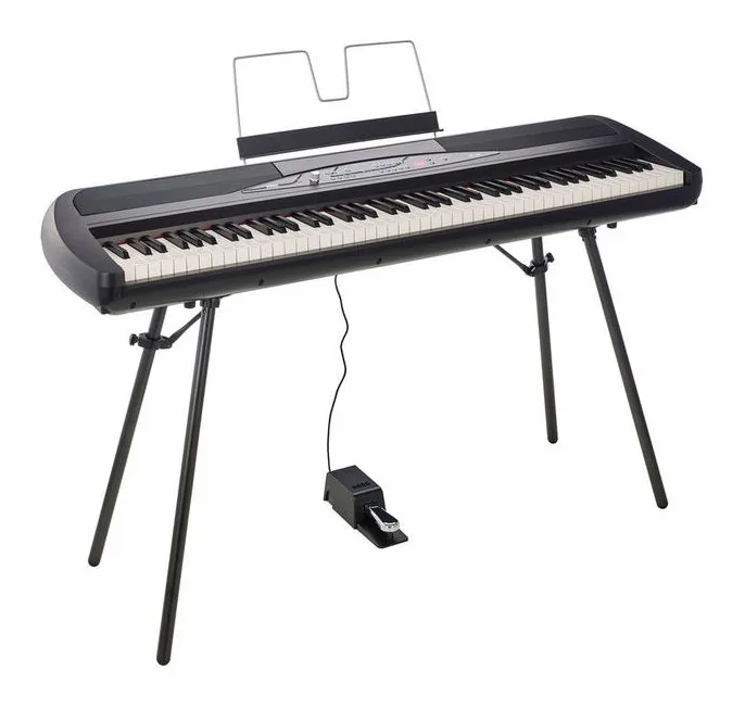 Korg SP-280 BK, achterzijde met aansluitingen, foto 3
