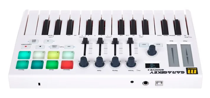Miditech Garagekey Groove II, achterzijde met aansluitingen, foto 4