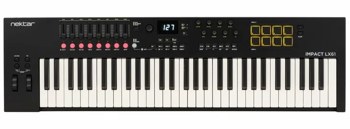Nektar Impact LX61 mk3, pads en regelaars, foto 3