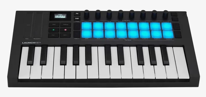 Novation Launchkey Mini 25 MK4, pads en regelaars, foto 2