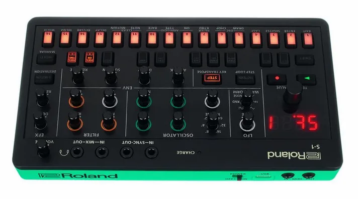 Roland AIRA Compact S-1 Tweak Synth, regelaars en knoppen, foto 4