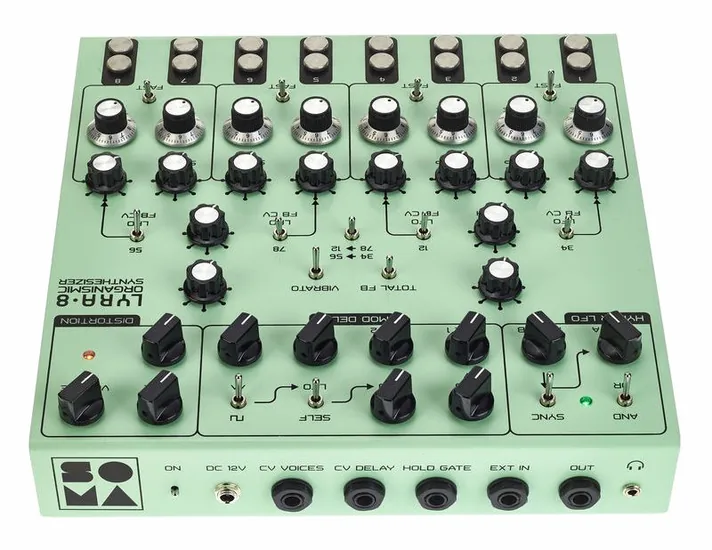SOMA Lyra-8 Green, regelaars en knoppen, foto 4