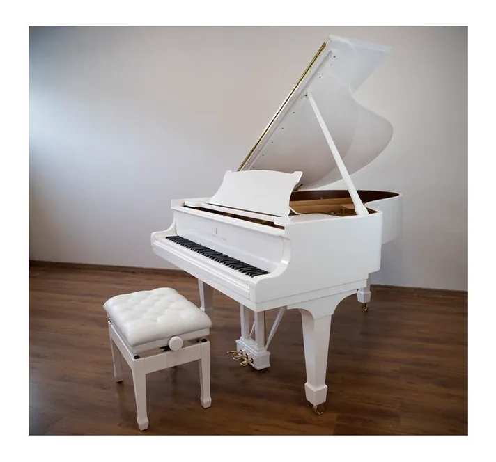 Steinway & Sons M-170 White, schuin van boven, foto 2
