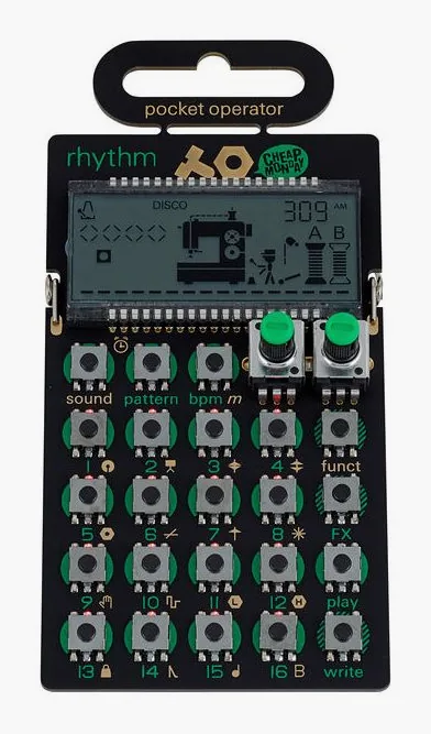 Teenage Engineering PO-12 rhythm, regelaars en knoppen, foto 2