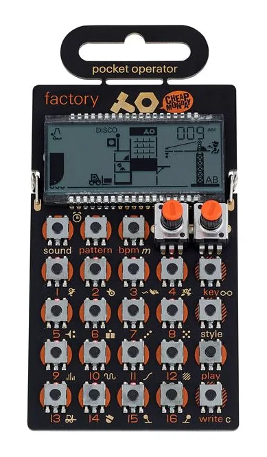 Teenage Engineering PO-16 factory, schuin van boven, foto 2