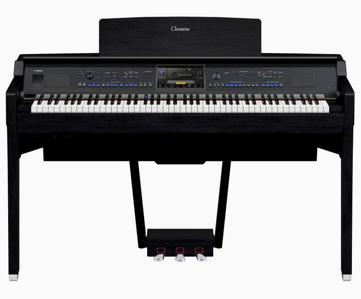 Yamaha CVP-909 B, achterzijde met aansluitingen, foto 2
