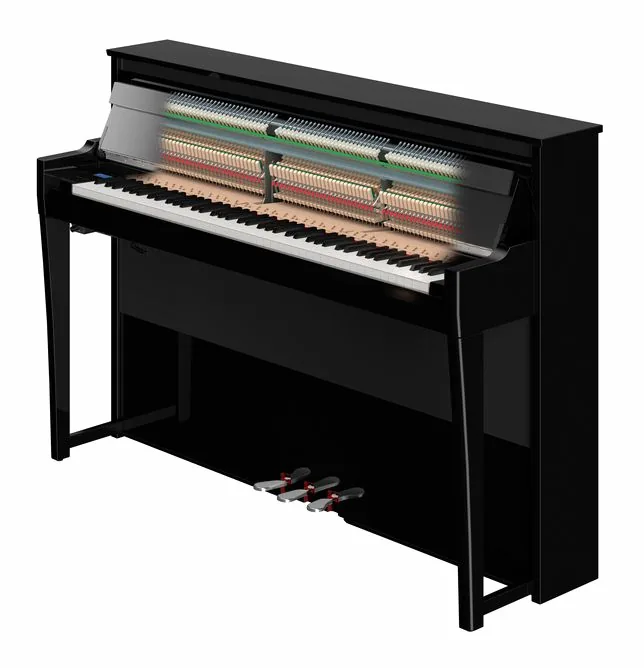 Yamaha NU1XA Avant Grand, achterzijde met aansluitingen, foto 4