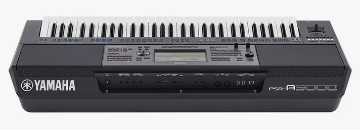 Yamaha PSR-A5000, achterzijde met aansluitingen, foto 4